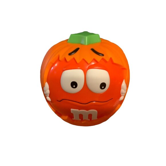Halloween M & M Plastic Pumpkin Candy Dish Bucket Decor - Picture 2 of 9